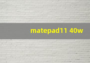 matepad11 40w